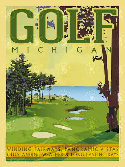 Golf Michigan Print | 11x14