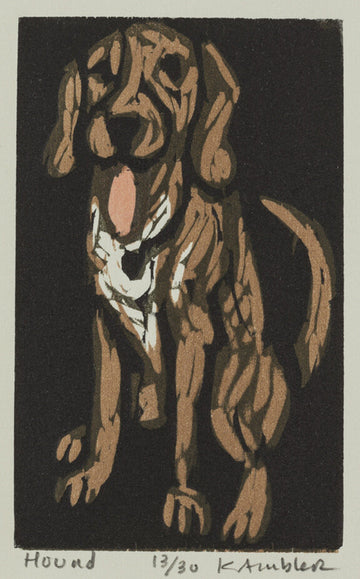 Hound 8x10 | Woodblock Print