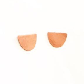 Copper Half Moon Studs