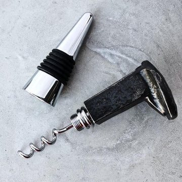 Railroad Spike Corkscrew & Stopper Combo