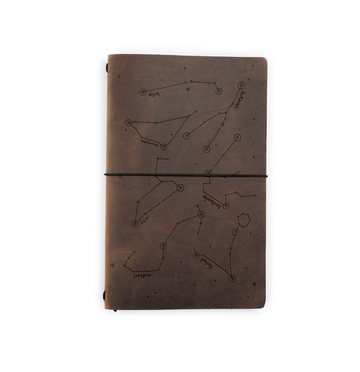 Zodiac Night Sky Journal | Dark Brown