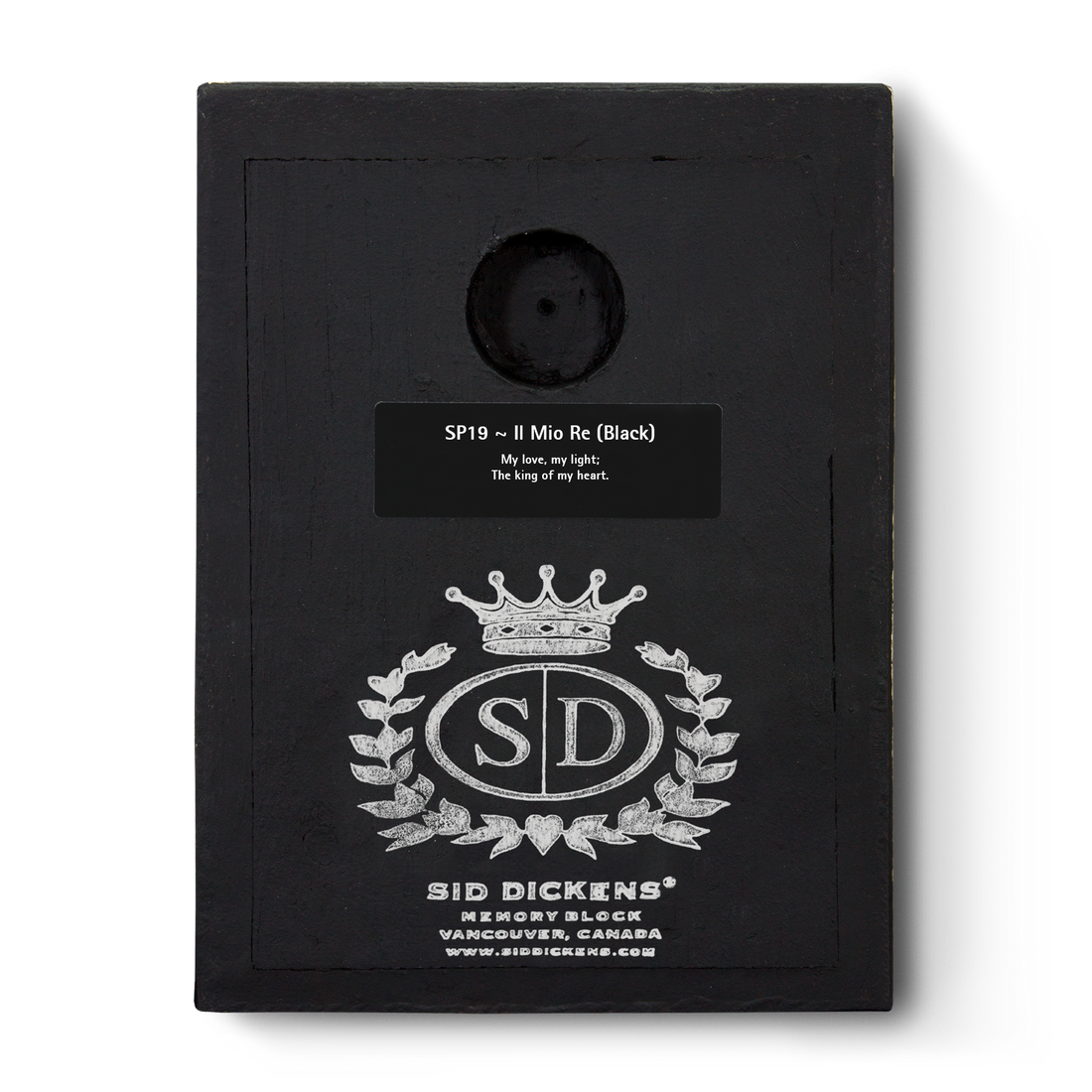 Il Mio Re (Black) SP19 | Sid Dickens Memory Block