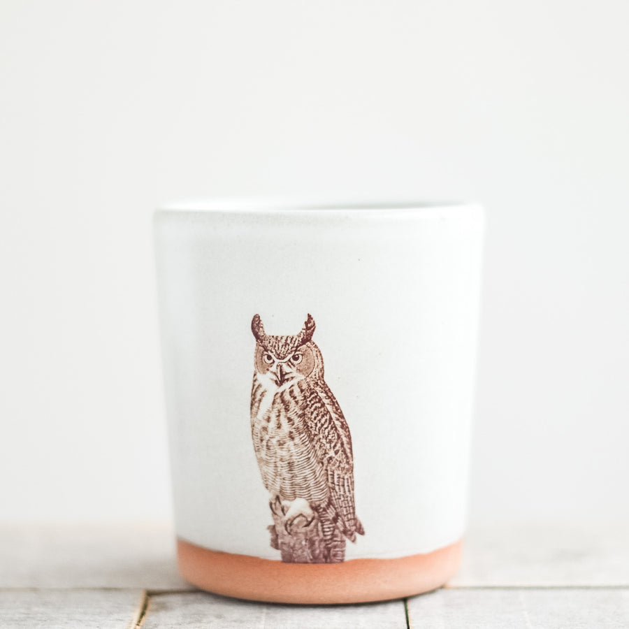 Horned Owl Tumbler | Cream