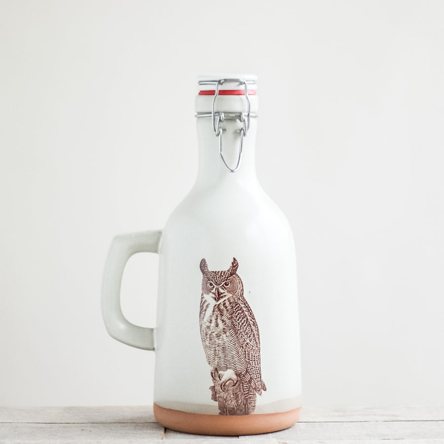 Horned Owl Growler | Cream