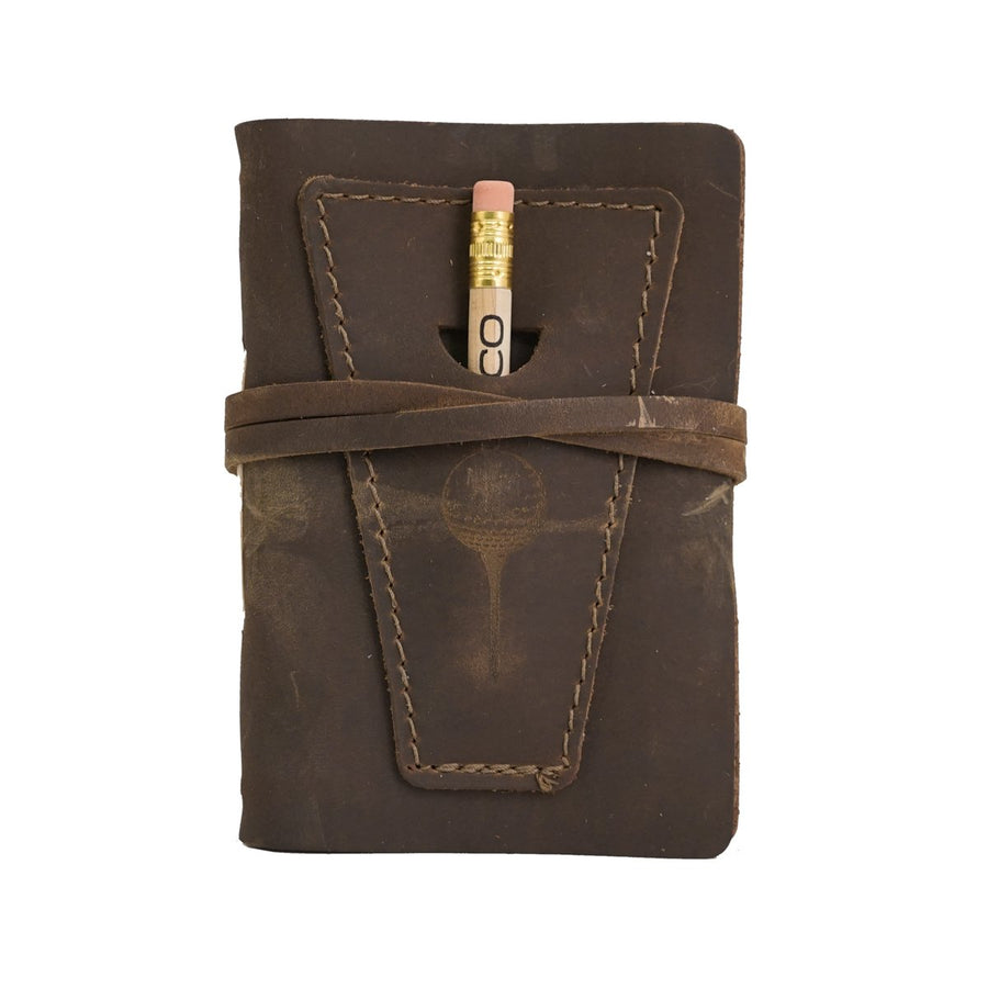 Golf Log w/ Pocket | Dark brown