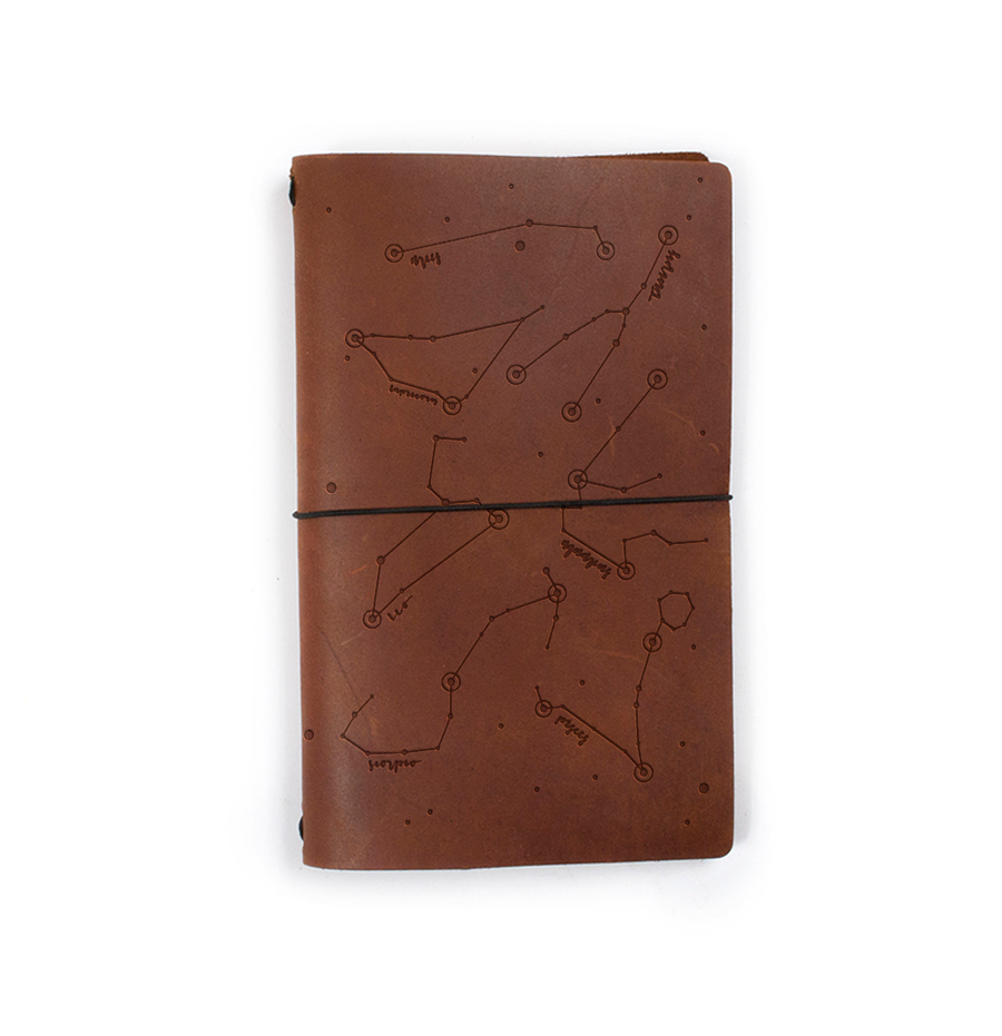 Zodiac Night Sky Journal | Saddle Brown
