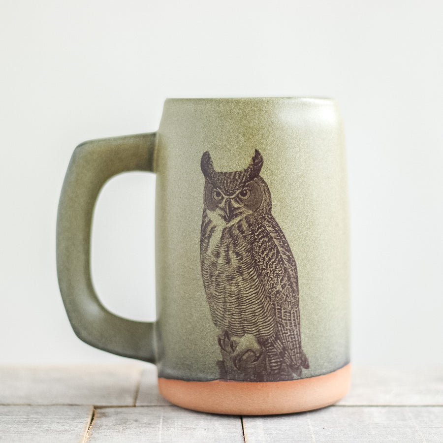 Horned Owl Stein | Green