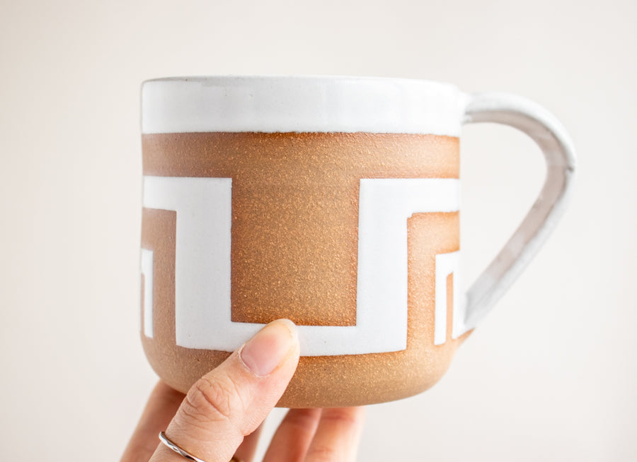 Square Sunset Mug | White