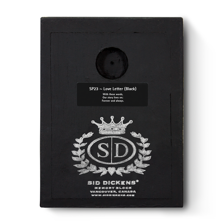 Love Letter (Black) SP23 | Sid Dickens Memory Block