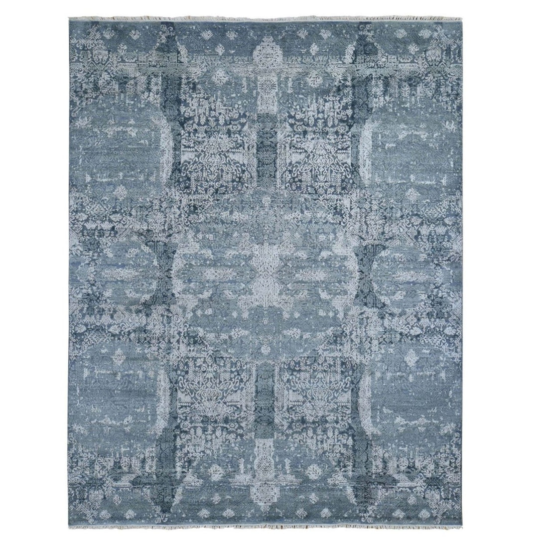 7'10"x10'0" | Grey Abstract Jewellery | Wool & Silk | 20442