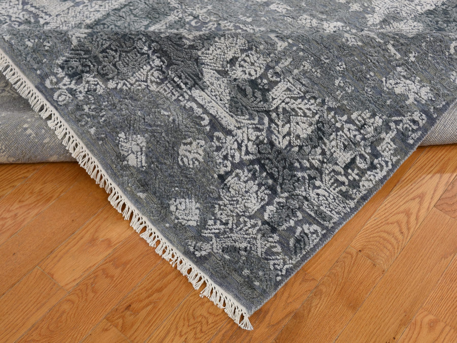 7'10"x10'0" | Grey Abstract Jewellery | Wool & Silk | 20442