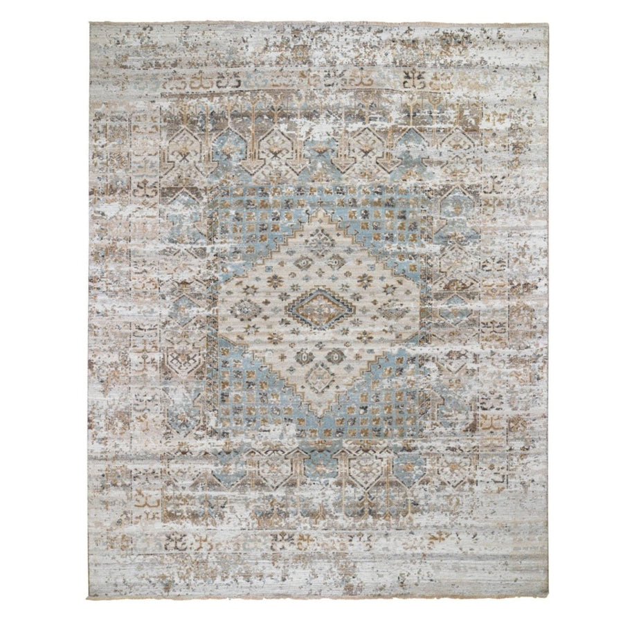 8'3"x10'4" | Grey Erased Shiraz | Wool | 19479