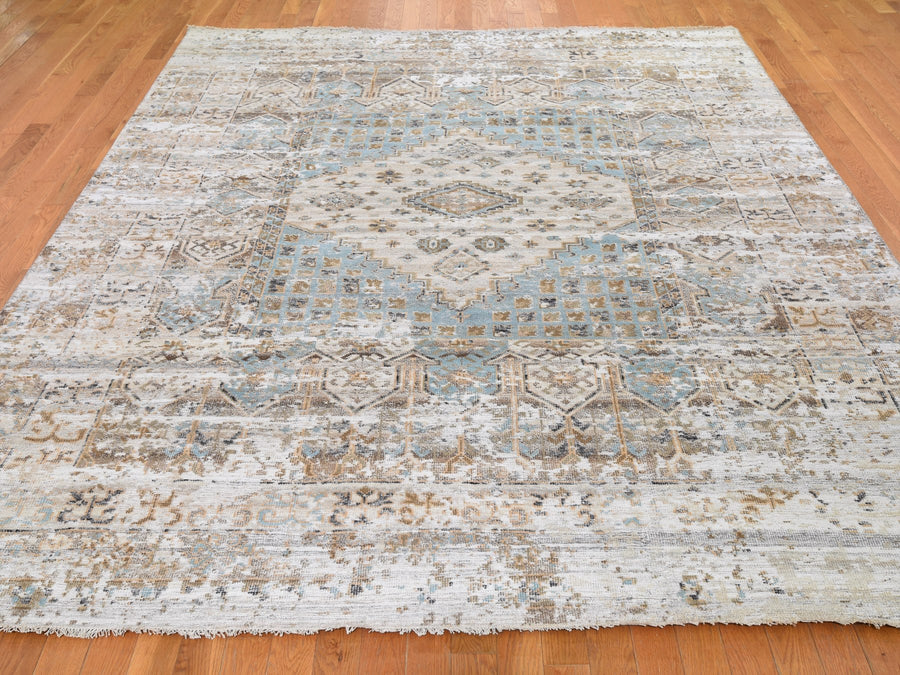 8'3"x10'4" | Grey Erased Shiraz | Wool | 19479
