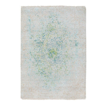 3'0"x5'0" | Ivory Transitional Rug  | Wool and Silk | 21292