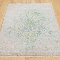 3'0"x5'0" | Ivory Transitional Rug  | Wool and Silk | 21292