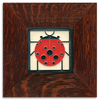 Motawi Ladybug with Border - 4x4 - Artisan's Bench