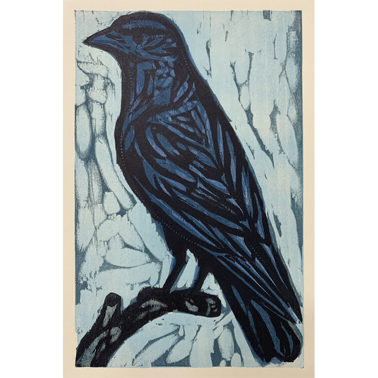 Little Crow 11x14 | Woodblock Print