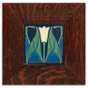 Motawi Lotus in Blue - 4x4 - Artisan's Bench