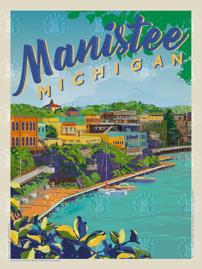 Manistee Michigan Print | 11x14