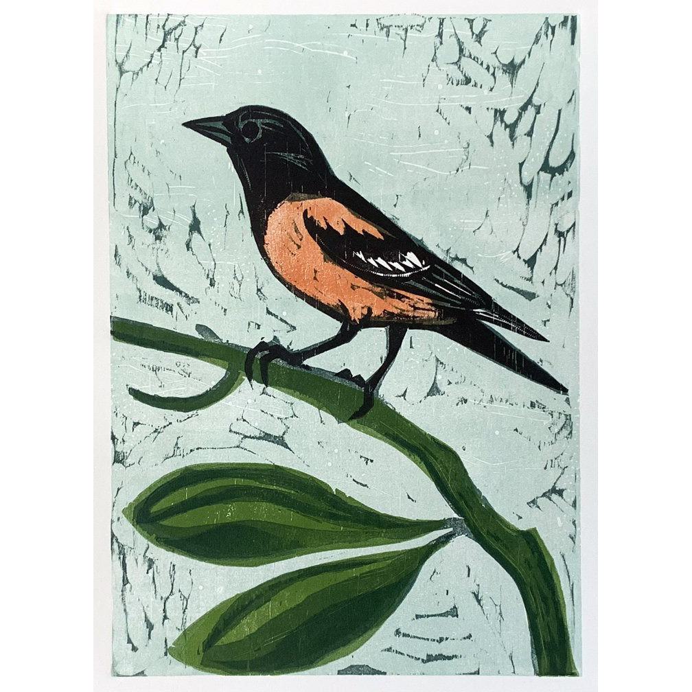 Oriole 16x20 | Woodblock Print