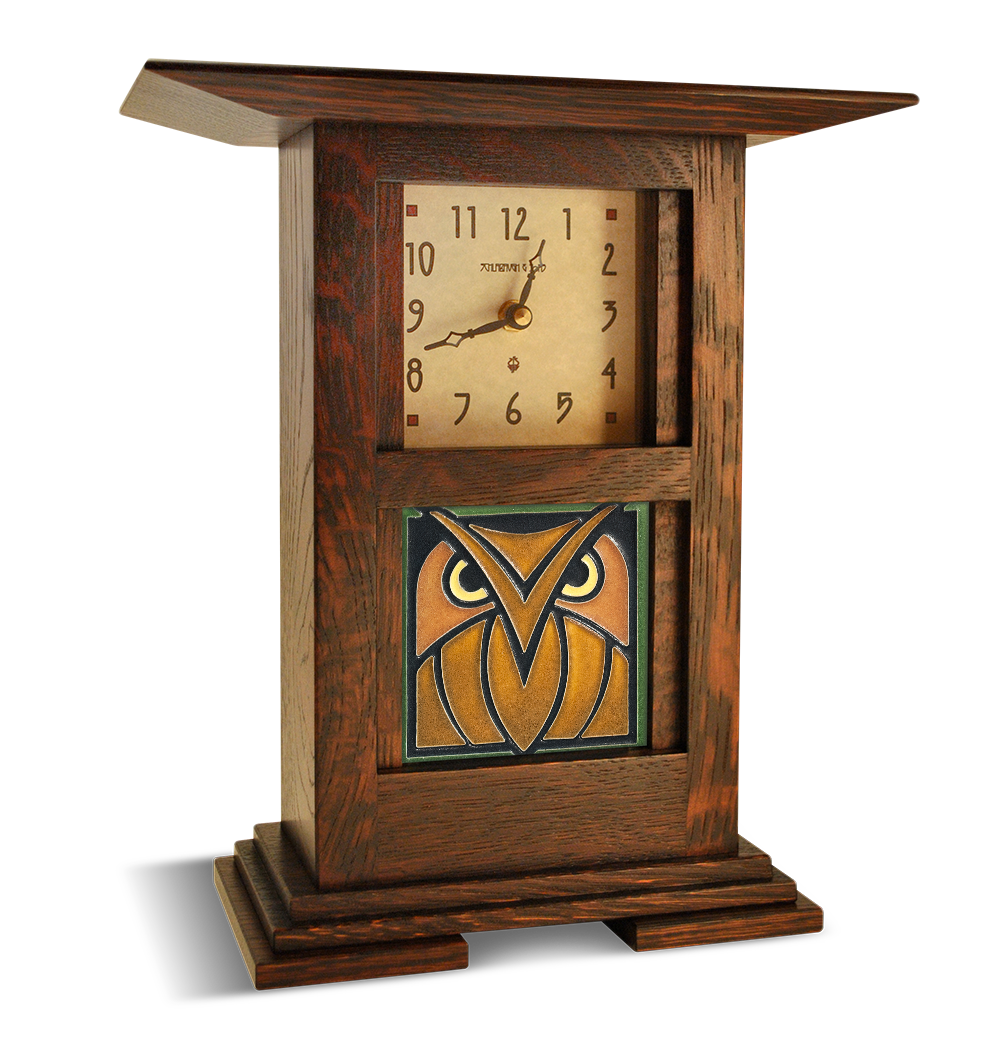 Motawi Owl in Green Oak - 4x4 - Artisan's Bench