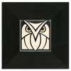Motawi Owl in Grey White - 4x4 - Artisan's Bench