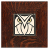 Motawi Owl in Grey White - 4x4 - Artisan's Bench