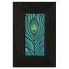 Motawi Peacock Feather in Dark Ocean - 4x8 - Artisan's Bench