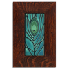Motawi Peacock Feather in Dark Ocean - 4x8 - Artisan's Bench