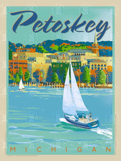 Petoskey City View Print | 18x24