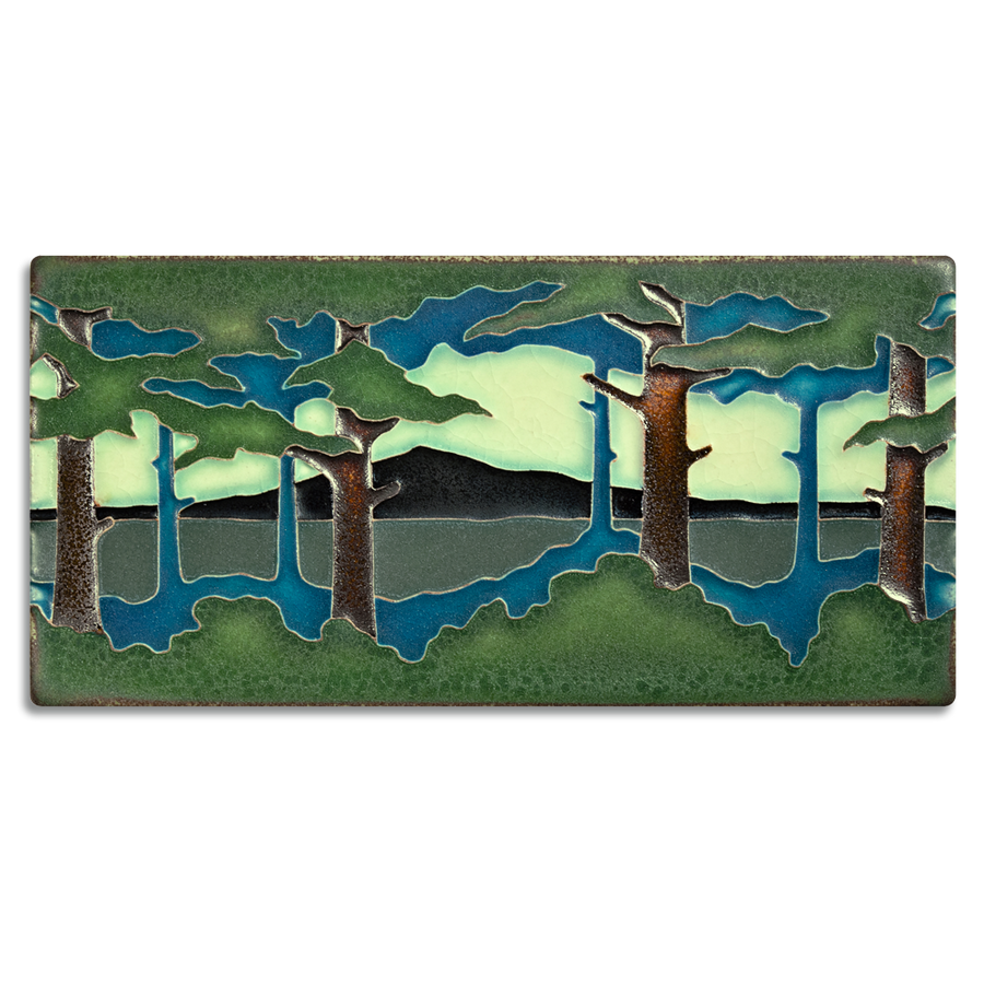 Motawi Pine Landscape Summer Horizontal - 4x8 - Artisan's Bench