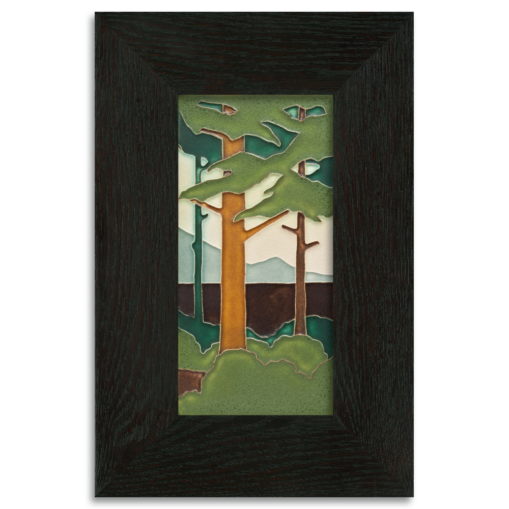 Motawi Spring Pine Landscape Vertical - 4x8 - Artisan's Bench
