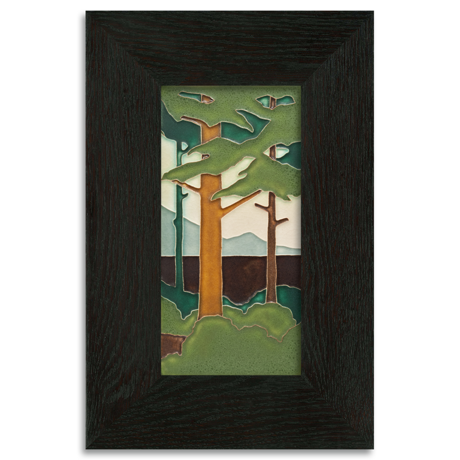 Motawi Spring Pine Landscape Vertical - 4x8 - Artisan's Bench