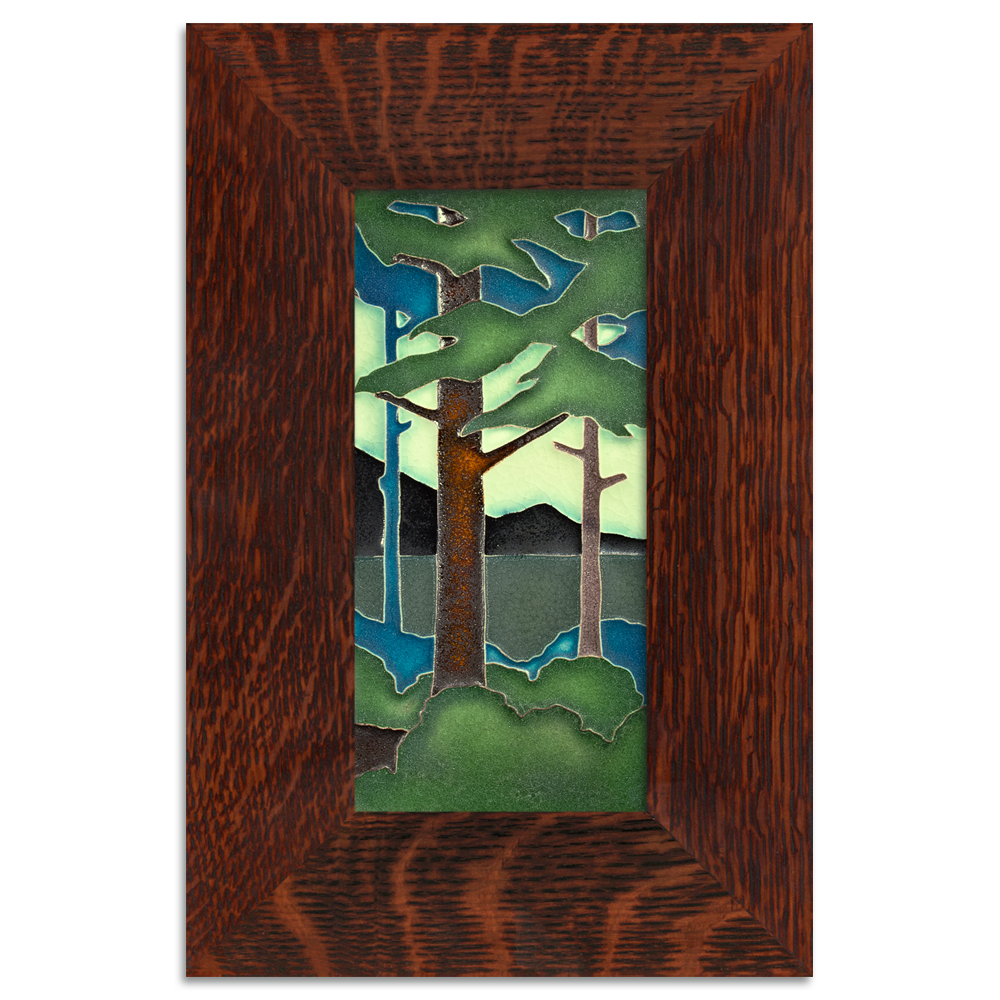 Motawi Pine Landscape Summer Vertical - 4x8 - Artisan's Bench