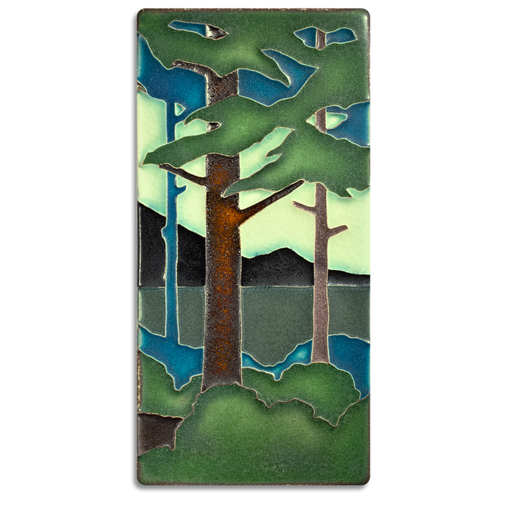 Motawi Pine Landscape Summer Vertical - 4x8 - Artisan's Bench