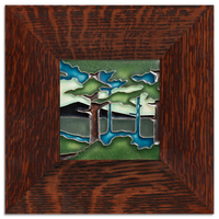 Motawi Pine Landscape Summer Mountain - 4x4 - Artisan's Bench
