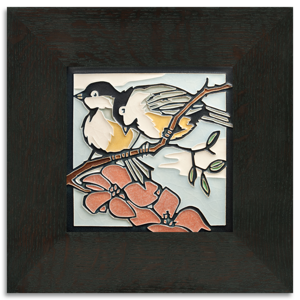 Motawi Spring Chickadees - 6x6 - Artisan's Bench