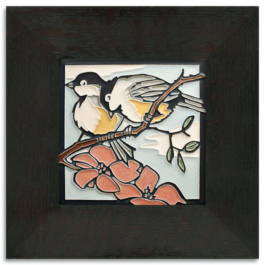 Motawi Spring Chickadees - 6x6 - Artisan's Bench