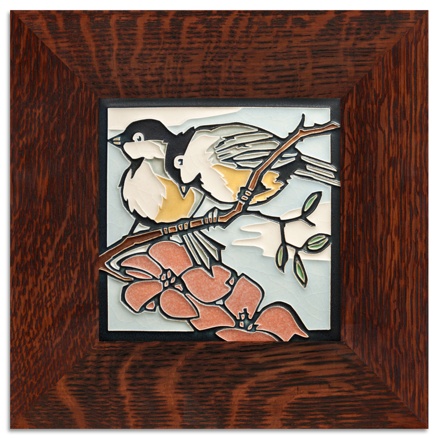 Motawi Spring Chickadees - 6x6 - Artisan's Bench