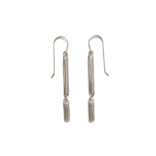 Mini Channel Earrings | Silver