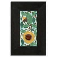Motawi Sunflower in Light Blue - 4x8 - Artisan's Bench