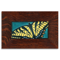 Motawi Swallowtail in Turquoise - 4x8 - Artisan's Bench