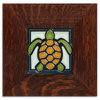 Motawi Turtle in Light Blue- 4x4 - Artisan's Bench