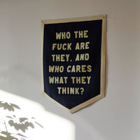 Who Cares What They Think | Camp Flag