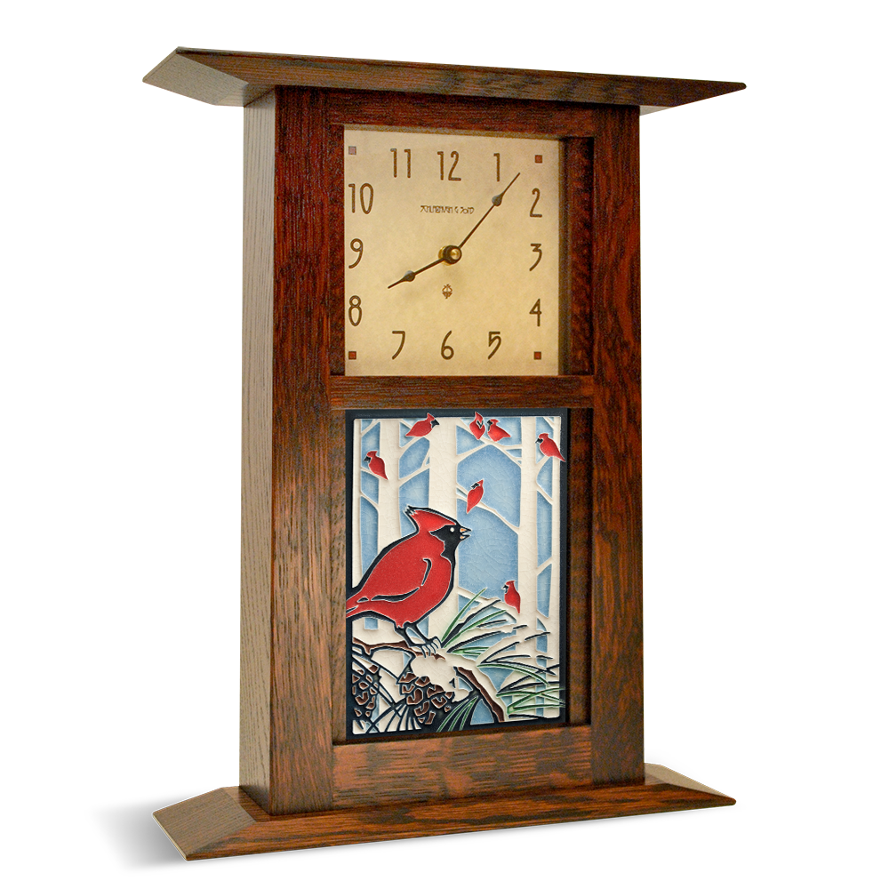 Motawi Winter Cardinals - 6x8 - Artisan's Bench