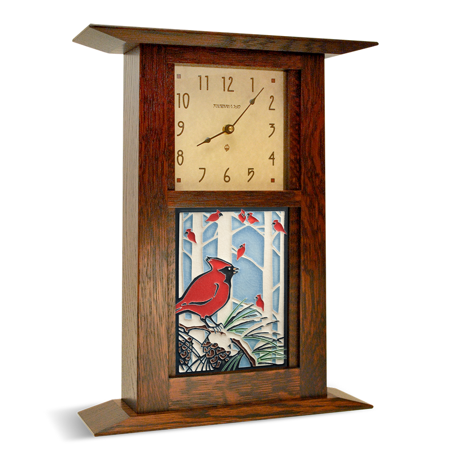 Motawi Winter Cardinals - 6x8 - Artisan's Bench